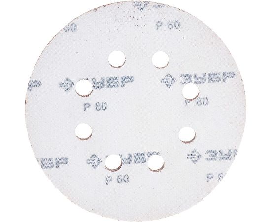 Круг шлифовальный СТАНДАРТ (5 шт; 125 мм; 8 отв; Р60) Зубр 35350-125-060 – изображение 2