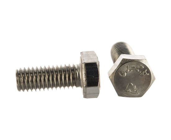 Болт с шестигранной головкой, с полной резьбой ЕВРОПАРТНЕР DIN 933 нержав. сталь, 8х20 мм, 6 шт. G2 2820 1 – изображение 4