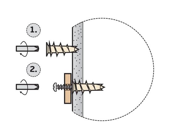Анкер для гипсокартона ЕВРОПАРТНЕР PBA 14х39 с шурупом, 50 шт. 76082025 – изображение 2