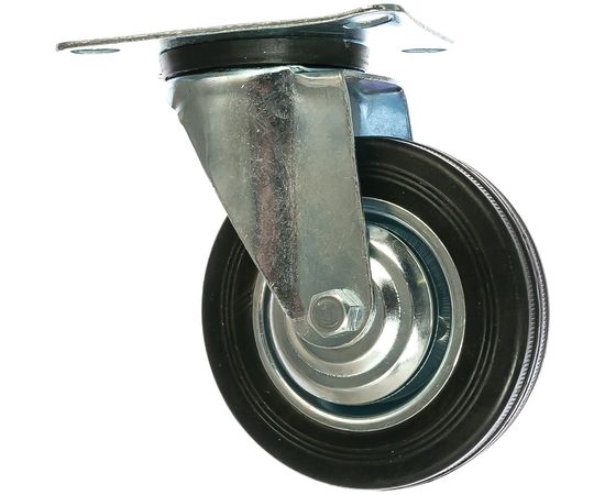 Колесо поворотное (100 мм; г/п 70 кг; резина/металл; игольчатый подшипник) ЗУБР 30936-100-S 