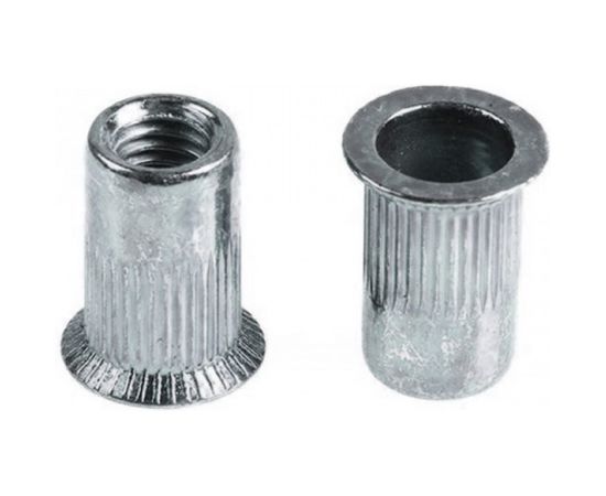 Заклепка КРЕП-КОМП с внутренней резьбой потайной бортик Белый цинк м8х1,25х18 350шт зрп8 