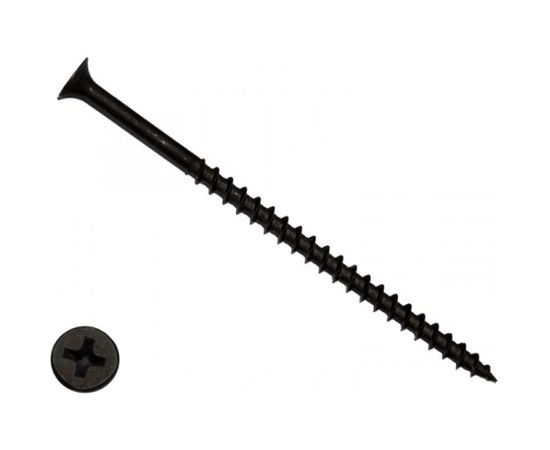 Саморез КРЕП-КОМП черный по дереву 4,2х89 100шт чд8942ф 