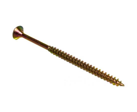 Шуруп Качественный КРЕПЕЖ желтый цинк 5.0x90, 55 шт. 0300513 КЧ 