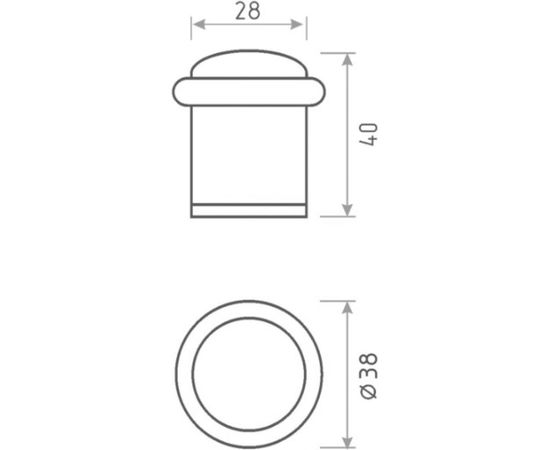 Дверной ограничитель НОРА-М 101 хром 7226 – изображение 3