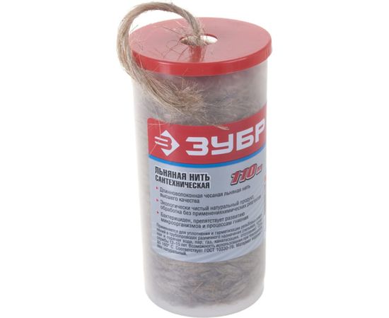 Нить льняная сантехническая (110 м) Зубр 4-51992-110 – изображение 4
