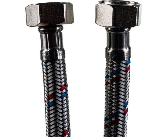 Подводка гибкая (2 м; 1/2"; гайка-гайка) для воды Зубр 51005-G/G-200 – изображение 2