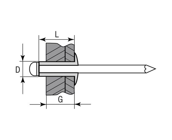 Алюминиевые заклепки Зубр Профессионал 4.8х12 мм, 50 шт. 313106-48-12 – изображение 4