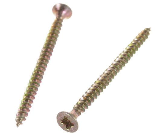 Шуруп Качественный КРЕПЕЖ желтый цинк 3,5x50, 140 шт. 0300449 КЧ – изображение 2