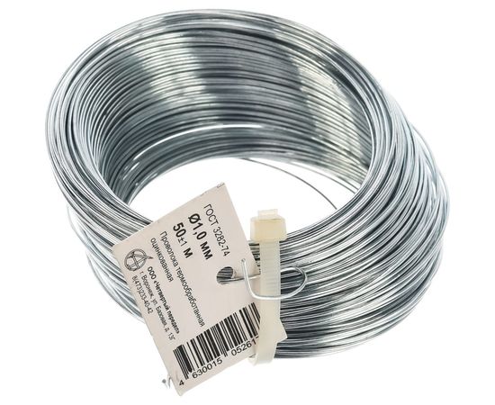 Стальная проволока МТК низкоуг. т/о цинк 50 м. 1,0 1810000100 – изображение 3