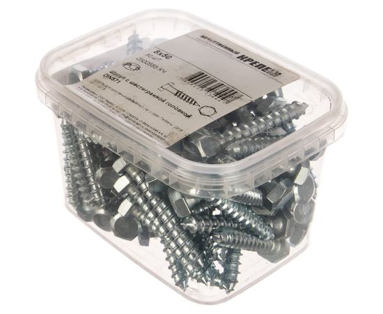 Шуруп с шестигранной головкой Качественный КРЕПЕЖ 8х50, 80 шт. 0500555 КЧ – изображение 2