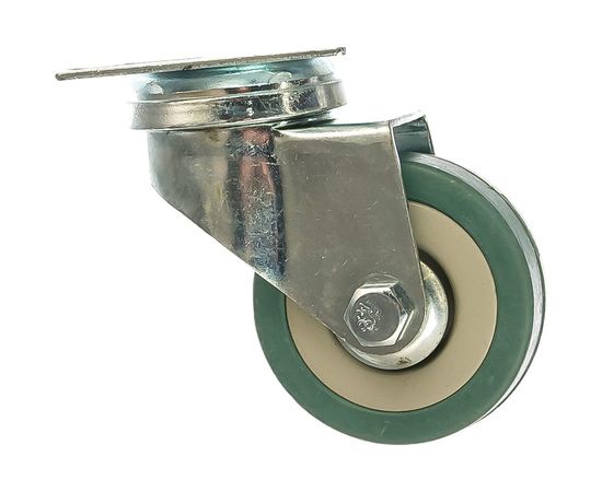 Колесо поворотное (50 мм; г/п 35 кг; резина/полипропилен) ЗУБР 30956-50-S – изображение 2