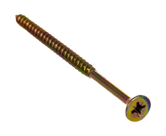 Шуруп Качественный КРЕПЕЖ желтый цинк 5.0x90, 55 шт. 0300513 КЧ – изображение 4