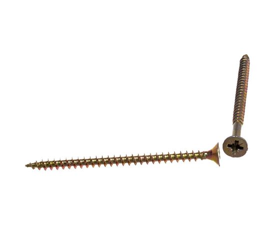 Шуруп Качественный КРЕПЕЖ желтый цинк 4,0x60, 120 шт. 0300469 КЧ – изображение 4