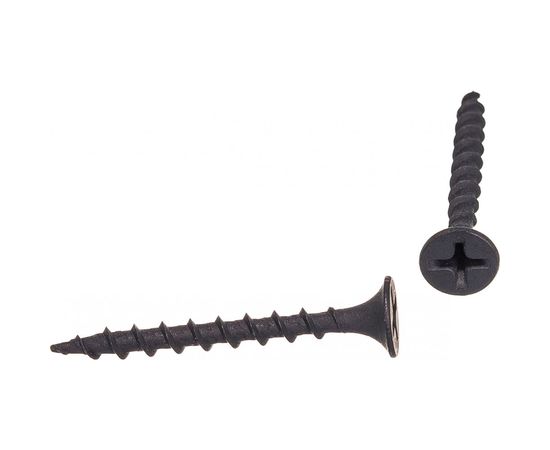 Саморез Качественный Крепеж 3,5х35 потай, крупная резьба, оксид 250 шт 0300363 КЧ – изображение 3