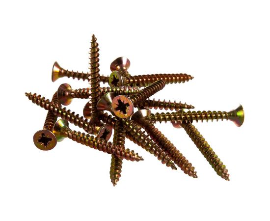 Универсальный саморез по дереву КрепСтройГрупп 4,5х40 желтый цинк, 200 шт. 145424 – изображение 3