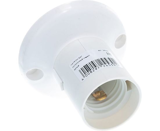 Патрон Пан Электрик E27 потолочный гладкий белый 24539 1 – изображение 4