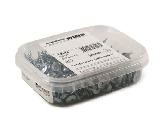 Саморез с прессшайбой Качественный Крепеж 4,2х14 острый 250 шт 0200269 КЧ – изображение 2