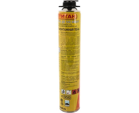 Монтажная огнестойкая пена Огнетитан ТУ 2257-015-03495485-2017 БП-00000781 – изображение 2