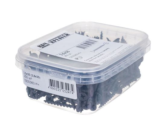 Саморез Качественный Крепеж 3,5х35 потай, крупная резьба, оксид 250 шт 0300363 КЧ – изображение 2