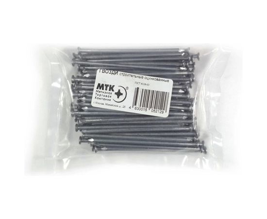 Строительные гвозди МТК оцинкованные пакет 1 кг, 4,0x100 1672040100 – изображение 3