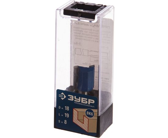 Фреза пазовая прямая ПРОФЕССИОНАЛ (18х19х50 мм; хвостовик 8 мм) Зубр 28753-18-19 – изображение 2
