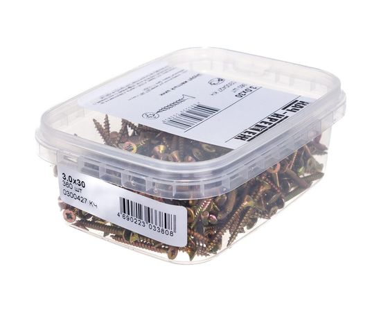 Шуруп Качественный Крепеж желтый цинк 3,0х30 360 шт 0300427 КЧ – изображение 4