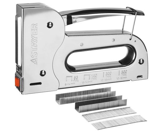 Стальной степлер STAYER BlackForce-53 тип 53, 140, 300, 500 31515_z01 