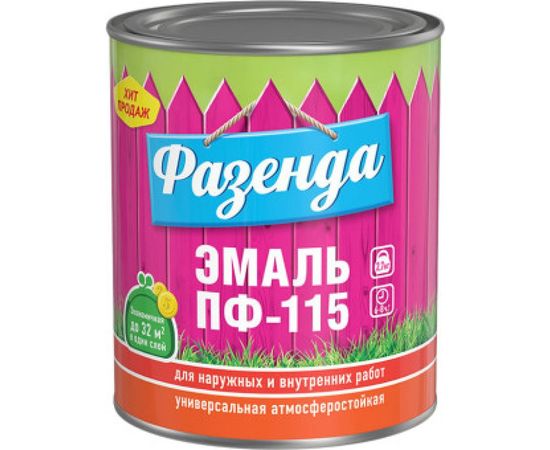 Эмаль Ленинградские краски Фазенда ПФ-115 зеленая 0,9 кг 24298 