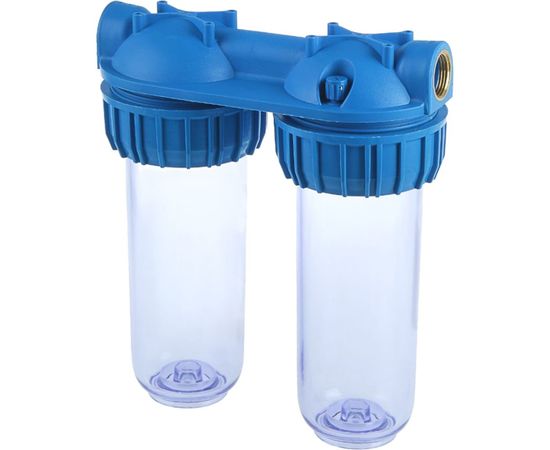 Корпус фильтра Профитт 2-х ступенчатый, прозрачный, 3/4, латунь Slim Line 3175104 