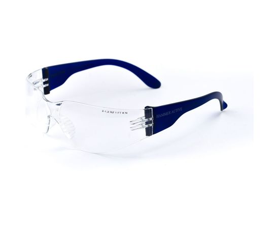 Защитные открытые очки РОСОМЗ О15 HAMMER ACTIVE StrongGlass 2C-1,2 PC с мягким носоупором 11537-5 
