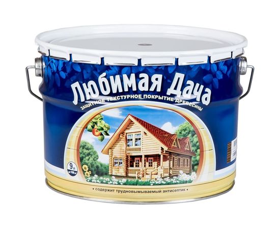 Защитно-декоративное покрытие РОГНЕДА Любимая Дача сосна, для древесины, 9 л 1 45321 