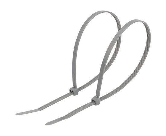 Кабельная нейлоновая хомут-стяжка REXANT 250x3,6 мм, серая, упаковка 100 шт. 07-0250-3 