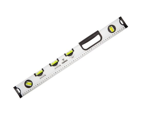 Алюминиевый анодированный уровень Topex 1000 мм 5 глазков 0° 15° 35° 45° 90° с ручкой 29C884 – изображение 2