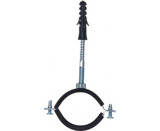 Металлический сантехнический хомут со шпилькой и дюбелем СВК 47-52, 1 1/2 дюйма, гайка М8 SVK-F040М8 – изображение 3