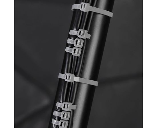 Кабельная нейлоновая хомут-стяжка REXANT 250x3,6 мм, серая, упаковка 100 шт. 07-0250-3 – изображение 3