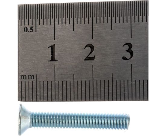 Винт Tech-Krep DIN965 с потайной головкой, оцинкованный М5х30 10 шт - пакет 126592 – изображение 2