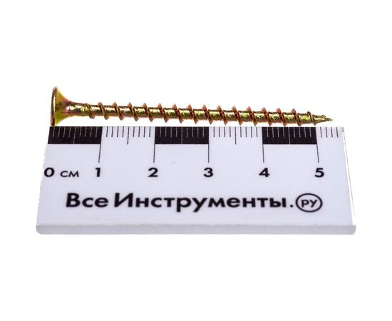 Саморезы с потайной головкой и крупным шагом Профикреп жёлтый цинк, 3,5х55 150 шт 2034906236 – изображение 2