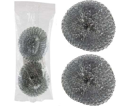 Металлическая губка для посуды Рыжий кот сетка, вес 15 гр, 2 шт 310569 – изображение 2