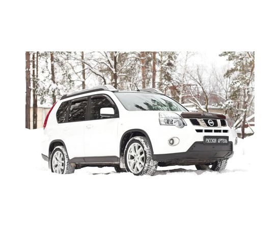 Зимняя заглушка решетки переднего бампера Русская Артель для Nissan X-trail 2011-2015 (T31) рестайлинг ZNXT-052302 – изображение 3