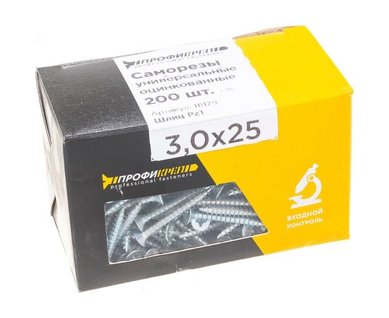 Универсальные шурупы Профикреп б.Zn, 3,0х25 200 шт 111179 – изображение 2