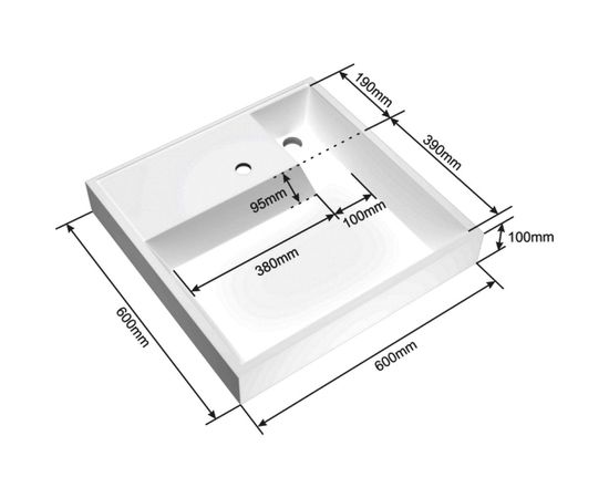 Умывальник СаНта Юпитер 600х600, с кронштейнами 900116 – изображение 2