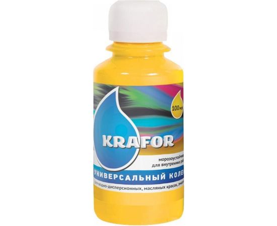Универсальный колер Krafor № 2 желтый 0.1 л 32150 
