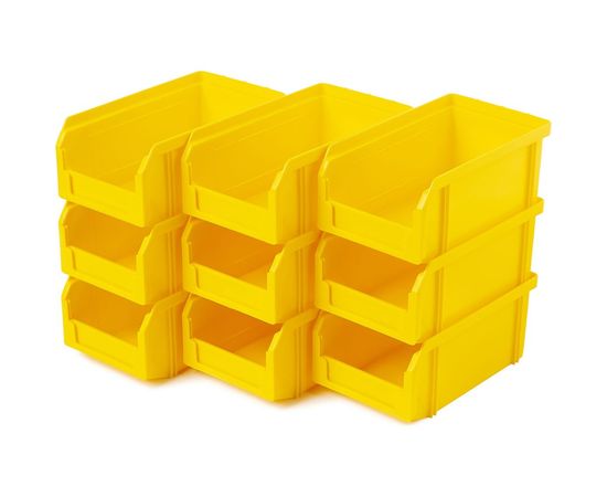 Пластиковый ящик СТЕЛЛА-ТЕХНИК упаковка - 180х310х140 мм, комплект 9 штук V-1-К9-желтый 