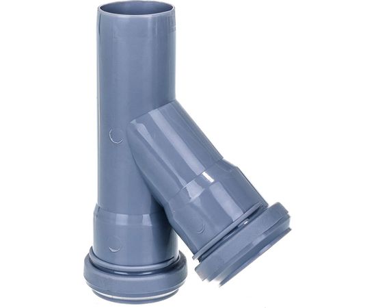Канализационный тройник RTP D 40х40 мм, 45 град, серый 16741 