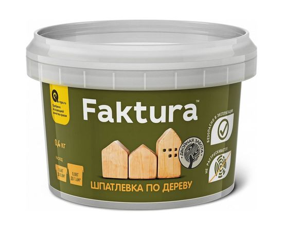 Шпатлевка акриловая по дереву 0.4 кг сосна FAKTURA О02558 