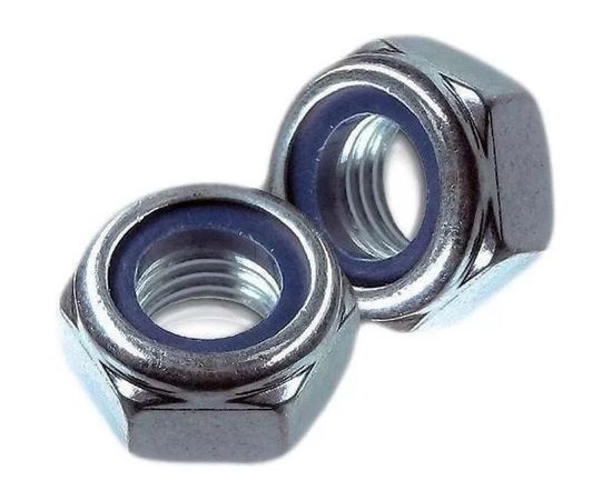 Гайка Стройметиз М10 самоконтрящаяся, DIN 985, цинк уп. 40 шт коробка с окном малая 3040063 