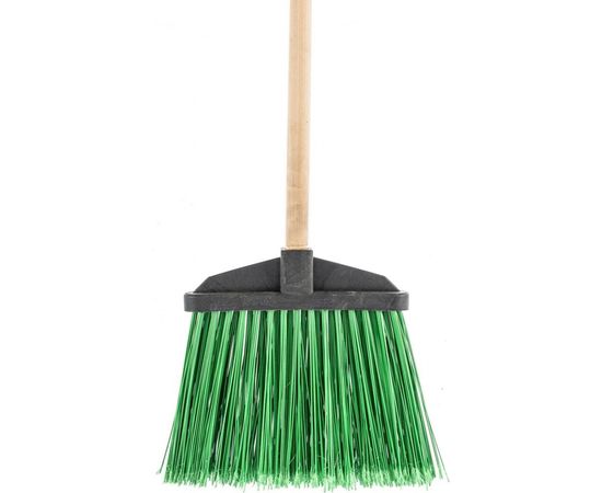 Веерная метла СИБРТЕХ 345х200х1420 мм, деревянный черенок 63230 