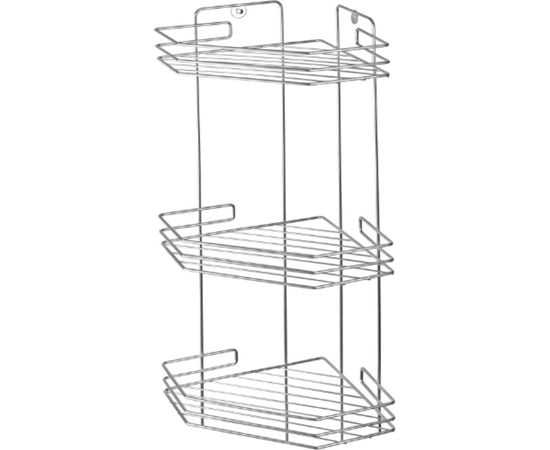Полка в ванную EUROHOUSE 3-х секционная, угловая, 20,5х20,5х52 см, хром 14323 
