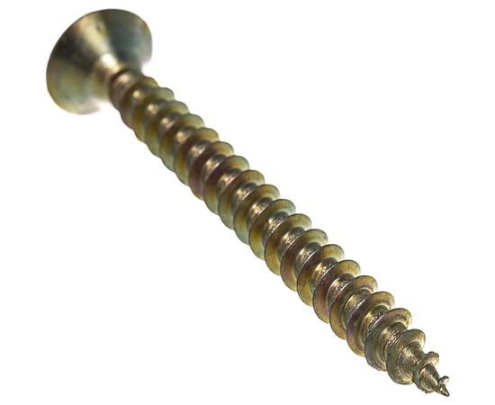 Универсальные шурупы Профикреп жёлтый цинк, 5,0х50 100 шт 111216 – изображение 5