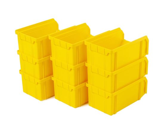 Пластиковый ящик СТЕЛЛА-ТЕХНИК упаковка - 180х310х140 мм, комплект 9 штук V-1-К9-желтый – изображение 2
